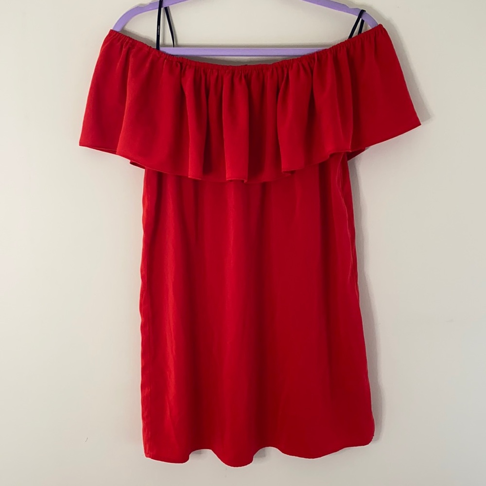 Red Forever 21 Off The Shoulders Dress